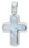 Picture of Mother of pearl Cross Necklace gr 1,5 white gold 18k