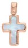 Picture of Mother of pearl Cross Necklace gr 1,5 rose gold 18k