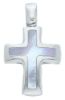 Picture of Mother of pearl Cross Pendant gr 1,7 white gold 18k