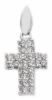 Immagine di Pendente Croce donna gr 0,8 oro bianco 18k e zirconi