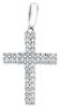 Immagine di Pendente Croce donna gr 2 oro bianco 18k e zirconi