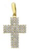 Picture of Cubic zirconia straight Cross gr 2,5 yellow gold 18k