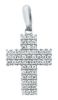 Imagen de Cruz de brillantes recta gr 2,4 oro blanco 18k para mujer