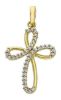 Picture of Flower Diamond Cross gr 1,6 yellow gold 18k