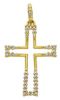 Picture of Stylized Cross Pendant gr 1,55 yellow gold 18k, cubic zirconia