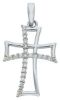 Picture of Byzantine Cross Pendant gr 1,1 white gold 18k, cubic zirconia