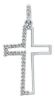 Picture of Stylized Cross Pendant gr 1,35 white gold 18k, cubic zirconia