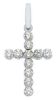 Immagine di Croce dritta 11 zirconi gr 0,9 oro bianco 18k