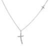 Picture of White gold 18k Ladies Cross Necklace with diamonds gr 2,6