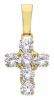 Picture of Cross Pendant gr 0,6 yellow gold 18k and 6 bezels