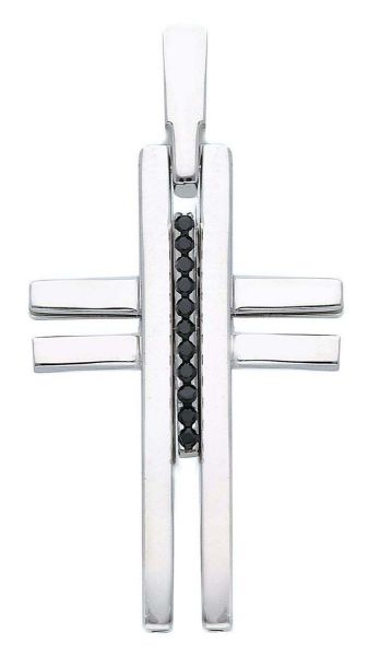 Picture of Cubic zirconia Cross with insert gr 2,7 solid white gold 18k