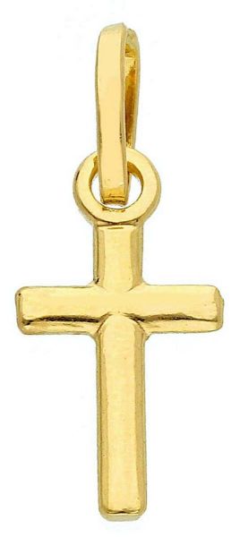 Imagen de Cruz recta abombada gr 0,85 oro amarillo macizo 18k