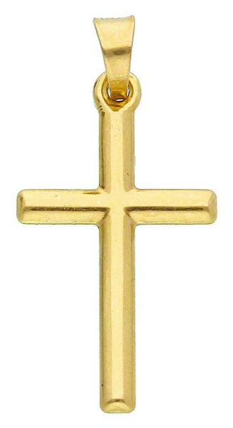 Imagen de Cruz recta grabada gr 0,5 oro amarillo 18k