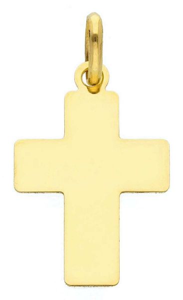Picture of Smooth Cross Pendant gr 0,8 yellow gold 18k