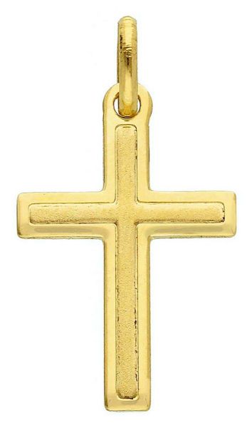 Imagen de Collar Cruz doble gr 1,1 oro amarillo 18k