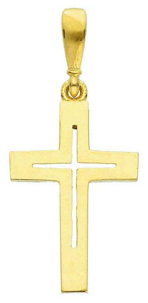 Picture of Yellow gold 18k Double Cross gr 0,85