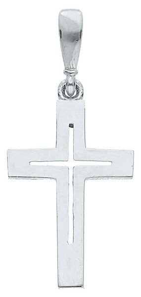 Picture of White gold 18k Double Cross gr 0,85