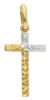 Picture of Diamond Cross Pendant gr 0,75 yellow / white gold 18k