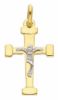 Imagen de Colgante Crucifijo gr 1,05 de oro blanco / amarillo 18k