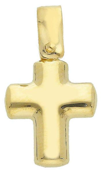 Imagen de Cruz lisa abombada gr 1 oro amarillo 18k