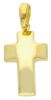 Picture of Yellow gold 18k curved Cross Pendant gr 1,4