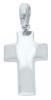 Picture of White gold 18k curved Cross Pendant gr 1,35