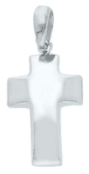 Picture of White gold 18k curved Cross Pendant gr 1,35