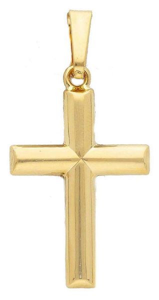 Imagen de Cruz recta abombada gr 2,5 oro amarillo 18k