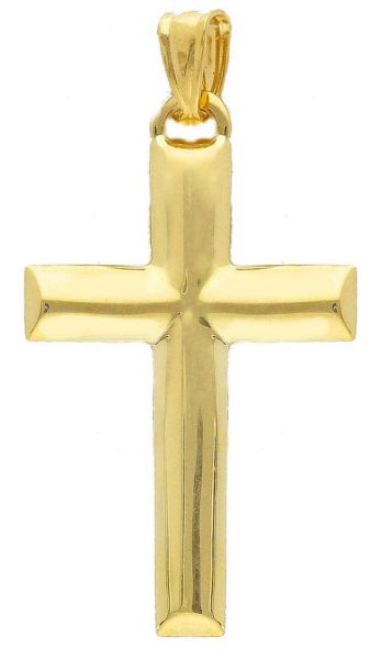 Imagen de Cruz recta abombada gr 1,6 oro amarillo 18k