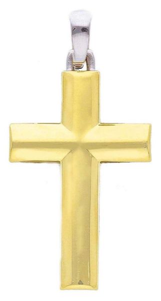 Picture of Yellow / white gold 18k Cross Pendant gr 1,9