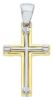 Picture of Double Cross Pendant gr 1,8 yellow / white gold 18k