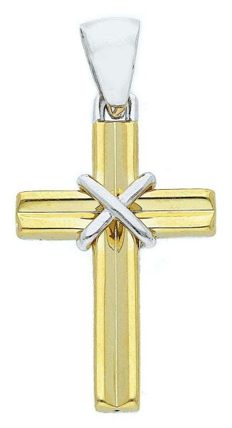 Picture of Cross with knot gr 1,45 yellow / white gold 18k