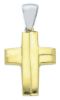 Picture of Designer Cross Necklace gr 1,25 yellow / white gold 18k