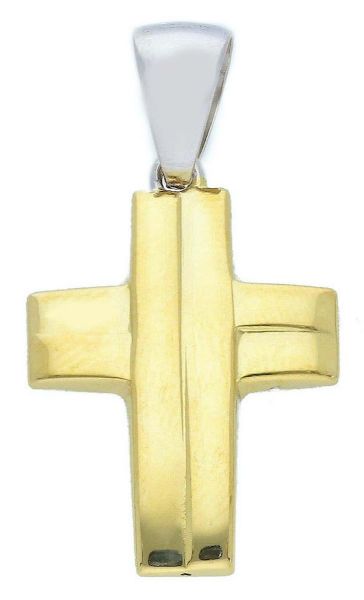 Picture of Designer Cross Necklace gr 1,25 yellow / white gold 18k