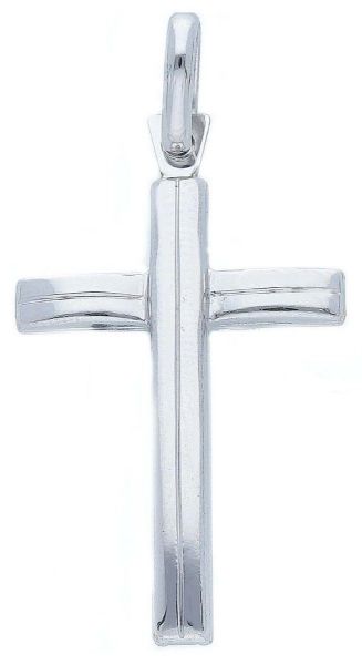 Picture of White gold 18k straight Cross Necklace gr 1,9