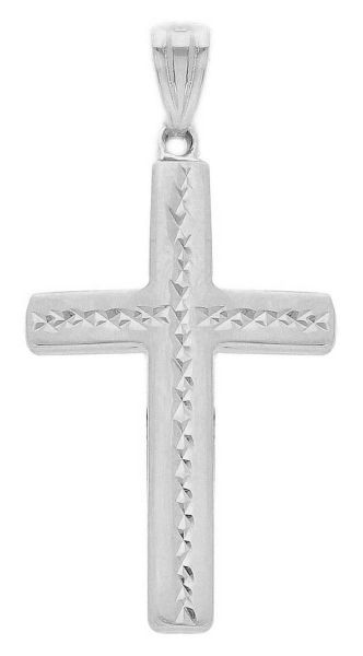 Imagen de Collar Cruz con Espinas gr 1,5 oro blanco 18k