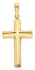 Picture of Yellow gold 18k curved Cross Pendant gr 2,6