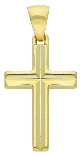 Immagine di Croce dritta rigata gr 1,3 oro giallo 18k
