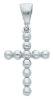 Picture of 11-spheres Italian Cross Necklace for women gr 1,15 white gold 18k