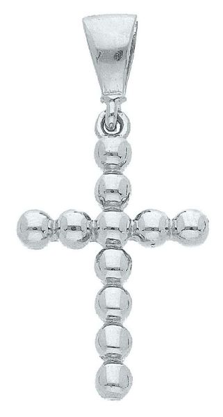 Picture of 11-spheres Italian Cross Necklace for women gr 1,15 white gold 18k