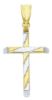 Picture of Decorated Cross gr 0,9 yellow / white gold 18k
