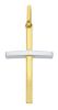 Picture of Cross Pendant gr 1,1 yellow / white gold 18k