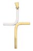 Picture of Stylized Cross gr 0,9 yellow / white gold 18k