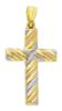 Immagine di Croce dritta gr 1,45 oro giallo / bianco / rosa 18k
