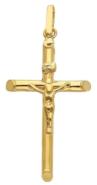 Picture of Yellow gold 18k Italian Crucifix Necklace gr 2,5