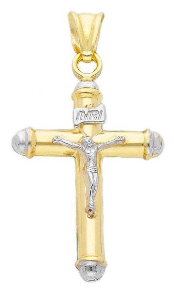 Immagine di Crocifisso gr 2 oro giallo / bianco 18k uomo donna