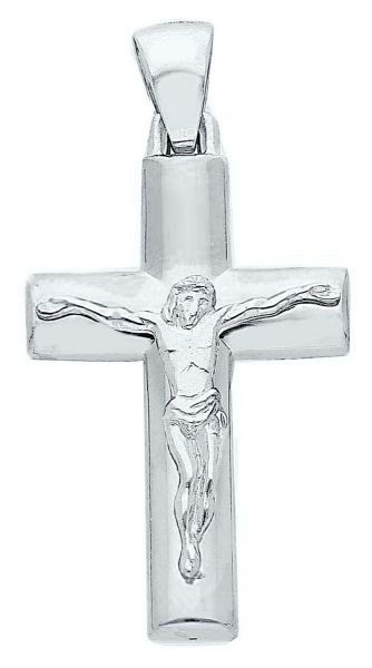 Imagen de Crucifijo gr 2,4 de oro blanco 18k mujer hombre