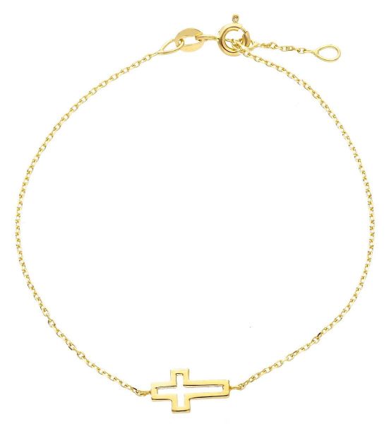 Immagine di Bracciale con Croce gr 1,5 oro giallo 18k