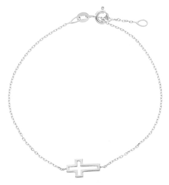 Picture of Women's Cross Bracelet white gold 18k gr 1,50