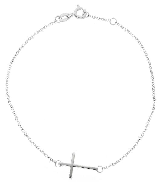 Picture of Cross Bracelet for women gr 1,4 white gold 18k